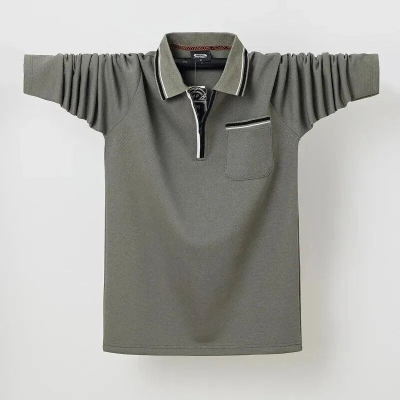 Casual Polo Shirt Men with Chest Pocket-Polo Shirt-LeStyleParfait