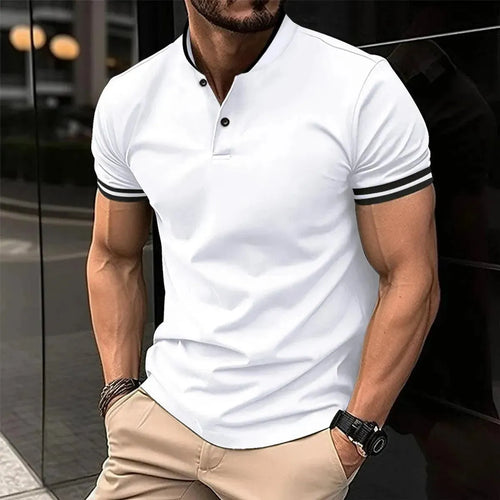 Casual Short-Sleeved Men Polo Shirt-Polo Shirt-LeStyleParfait