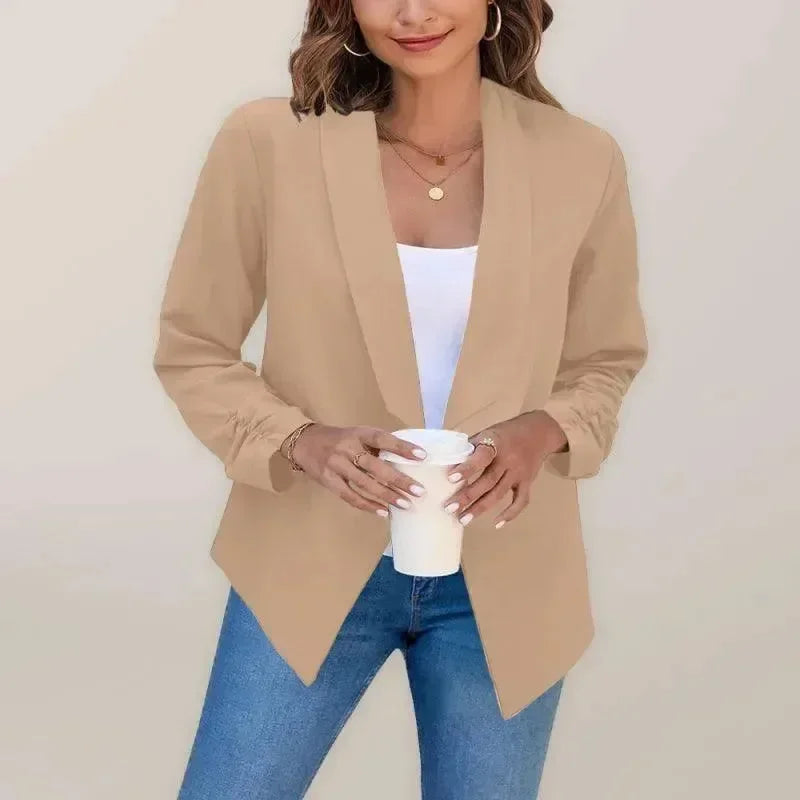 Casual Slim Fit V-Neck Women's Blazer - Suit Jacket - LeStyleParfait