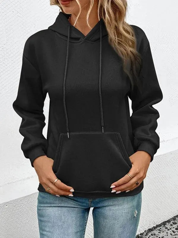 Casual Solid Women Hoodie-Women Hoodie-LeStyleParfait