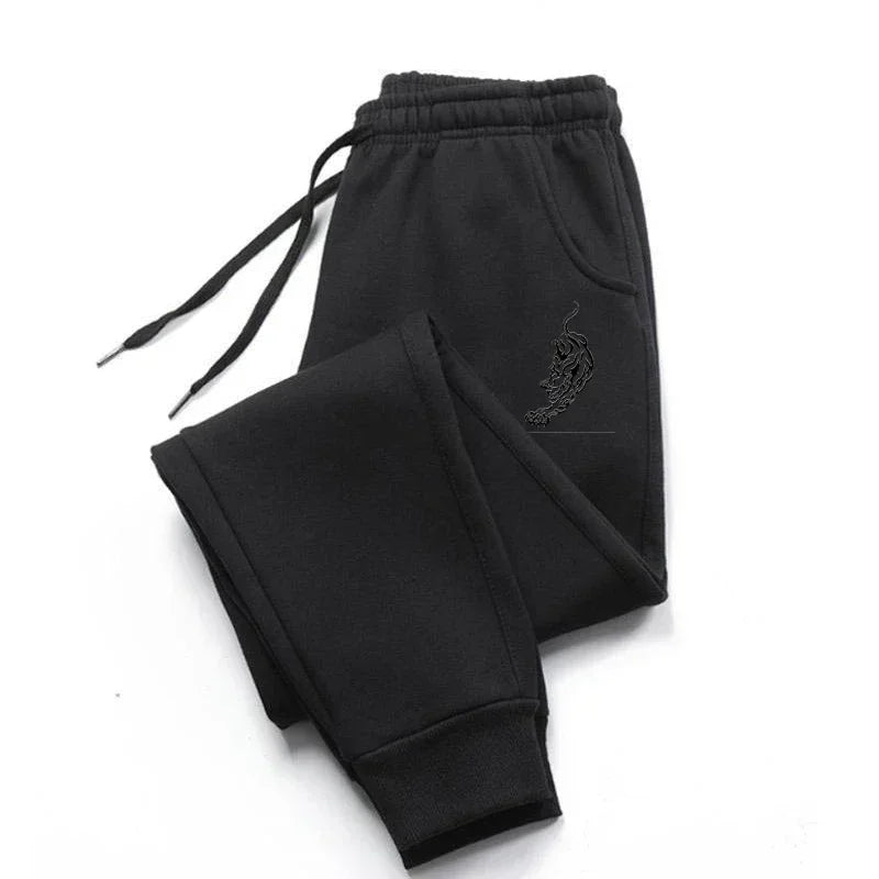 Casual Sporty Men Jogger Pants - Mid-Rise Warm Feel
