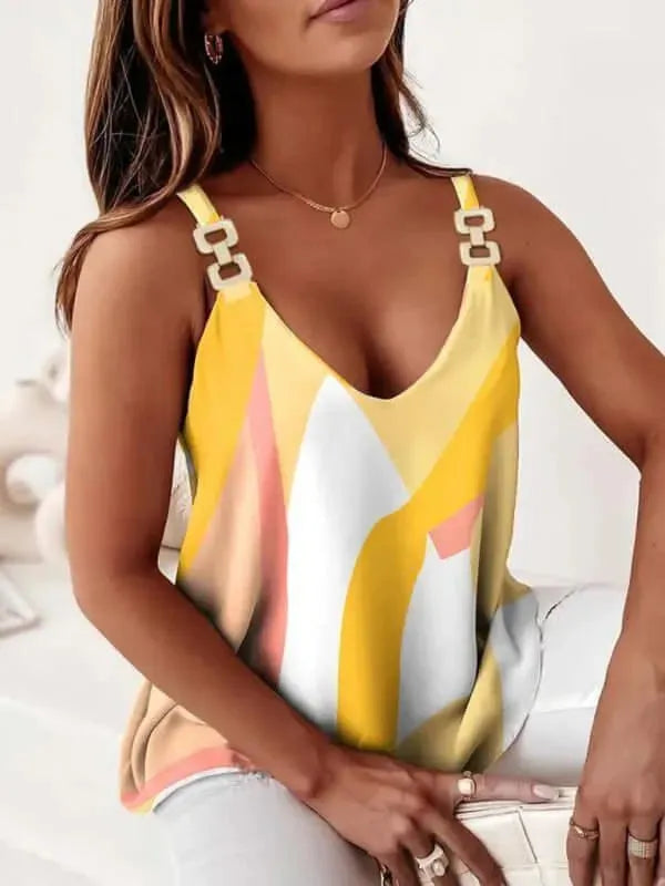 Chain Strap Halter Top - Women Tops & Blouses | LeStyleParfait-Women Tops