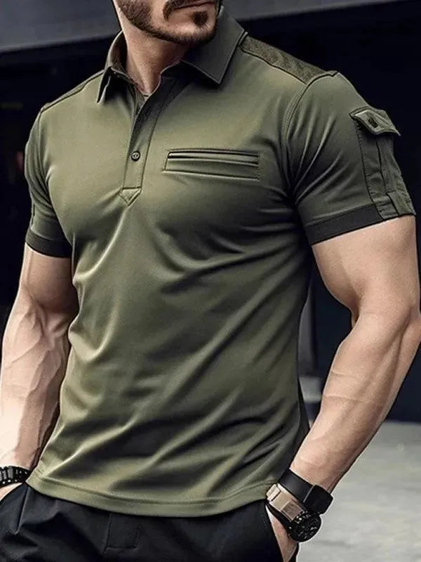 Chest Pocket Men Polo Shirt-Polo Shirt-LeStyleParfait
