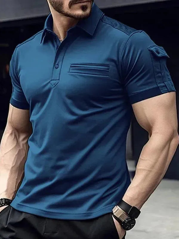 Chest Pocket Men Polo Shirt-Polo Shirt-LeStyleParfait