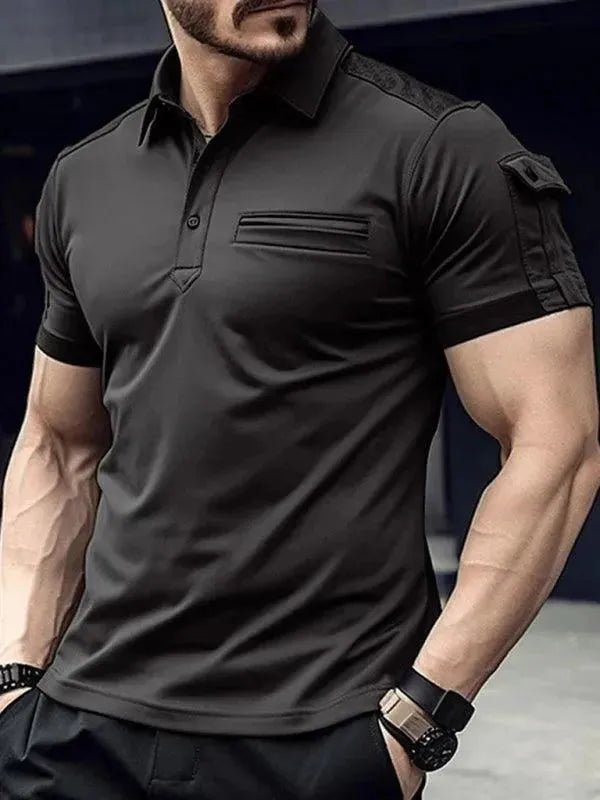 Chest Pocket Men Polo Shirt-Polo Shirt-LeStyleParfait