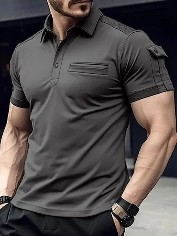 Chest Pocket Men Polo Shirt-Polo Shirt-LeStyleParfait