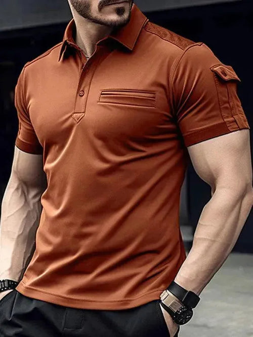 Chest Pocket Men Polo Shirt-Polo Shirt-LeStyleParfait