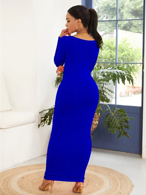 Chic Black Sleeveless Bodycon Maxi Dress