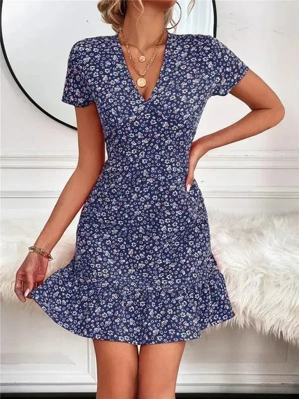 Chic Geometric Cotton Mini Dress