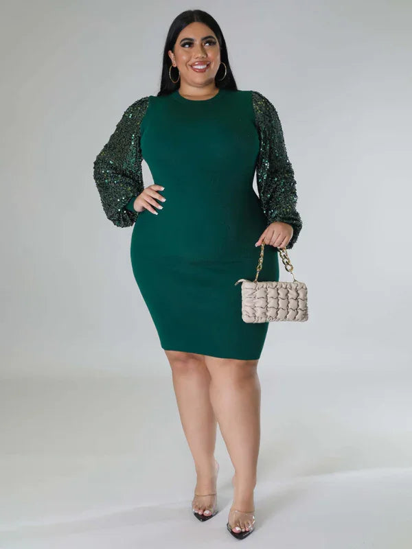 Chic Sequin Bodycon Midi Dress