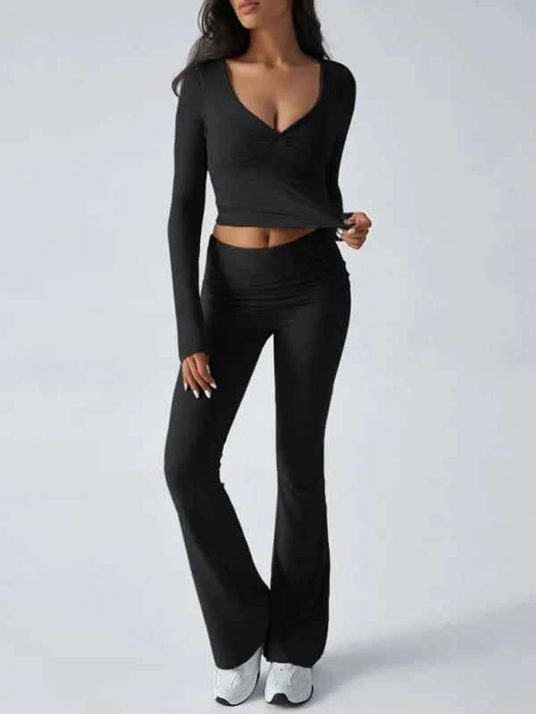 Chic Women Casual Jersey Two-Piece Set - Casual Jersey Two-Piece Set - LeStyleParfait