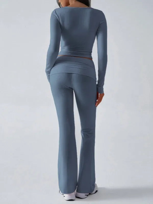 Chic Women Casual Jersey Two-Piece Set - Casual Jersey Two-Piece Set - LeStyleParfait