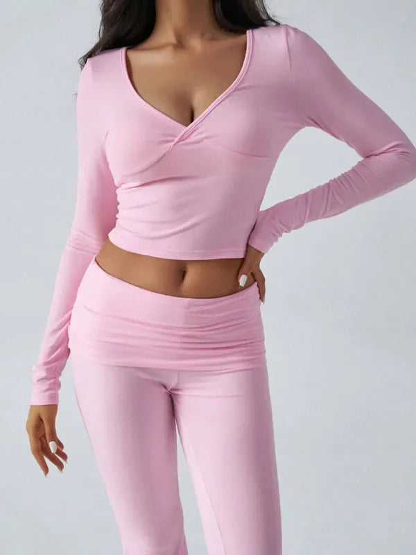 Chic Women Casual Jersey Two-Piece Set - Casual Jersey Two-Piece Set - LeStyleParfait