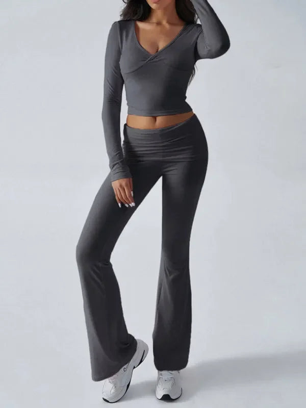 Chic Women Casual Jersey Two-Piece Set - Casual Jersey Two-Piece Set - LeStyleParfait