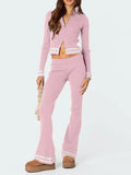 Chic Women Casual Wide-Leg Two-Piece Set - Casual Pants Set - LeStyleParfait