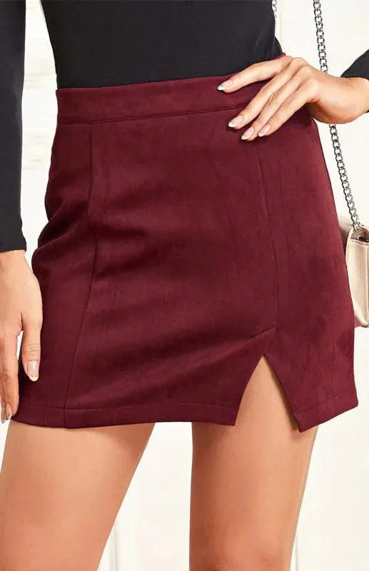Classic Solid Mini Skirt-Women's Skirt-LeStyleParfait