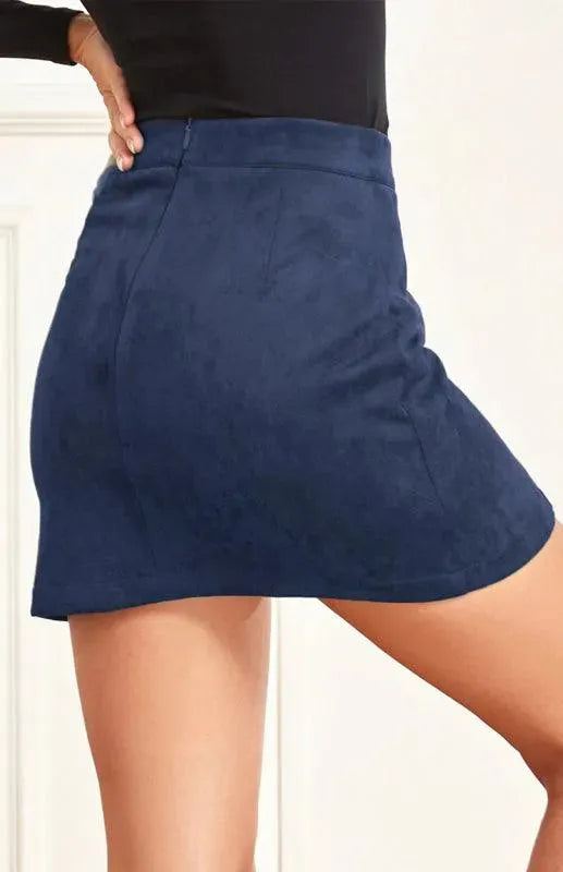 Classic Solid Mini Skirt-Women's Skirt-LeStyleParfait
