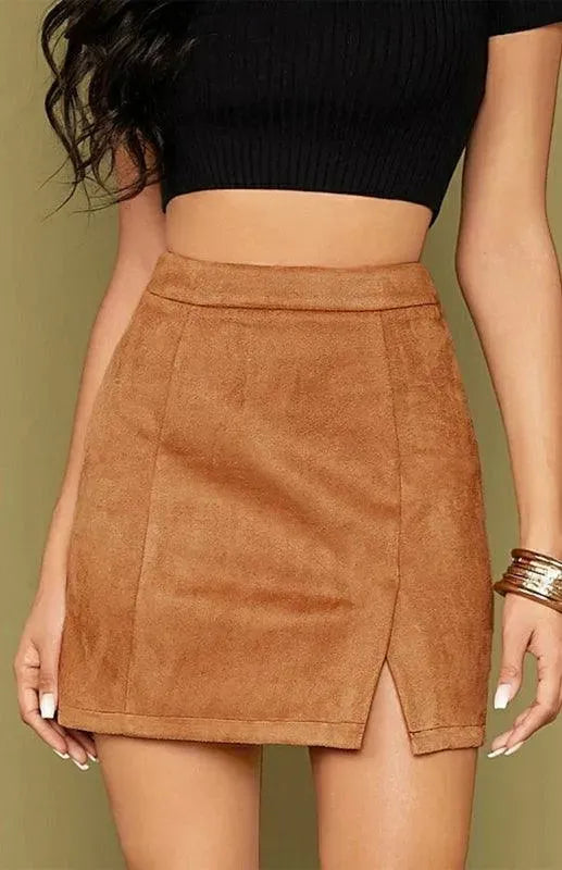 Classic Solid Mini Skirt-Women's Skirt-LeStyleParfait