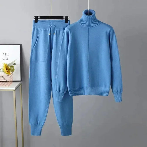Cozy Women Casual Knit Two-Piece Set - Casual Knit Two-Piece Set - LeStyleParfait