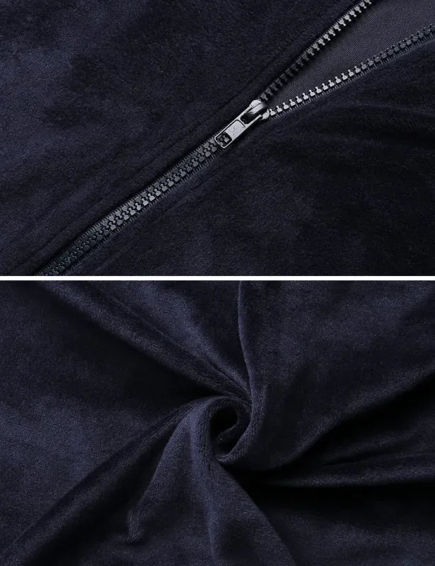 Cozy Women Casual Velvet Two-Piece Jogger Set - Casual Jogger Set - LeStyleParfait
