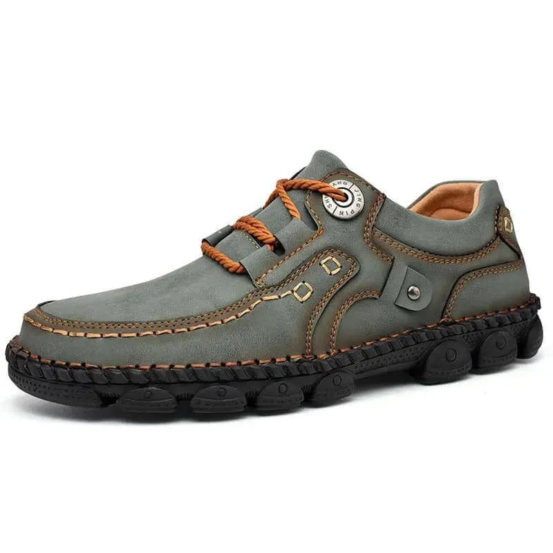 Ekko Lace-Up Rugged Leather Shoes - Casual Shoes - LeStyleParfait