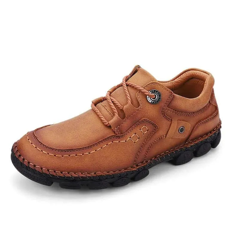 Ekko Lace-Up Rugged Leather Shoes - Casual Shoes - LeStyleParfait