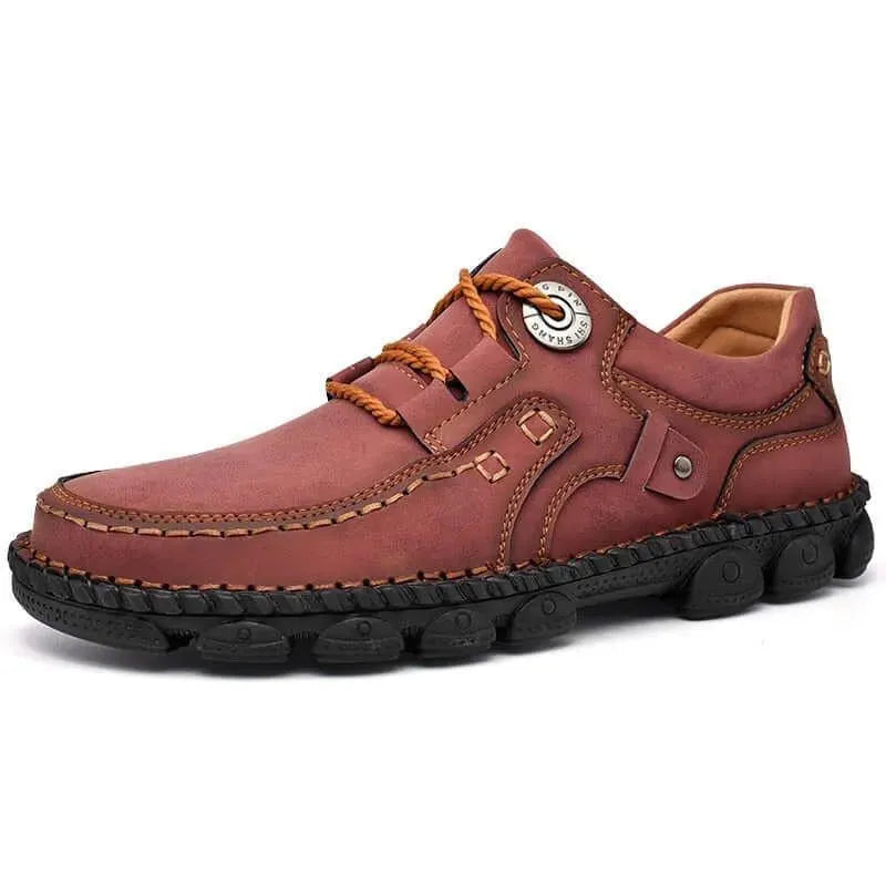 Ekko Lace-Up Rugged Leather Shoes - Casual Shoes - LeStyleParfait