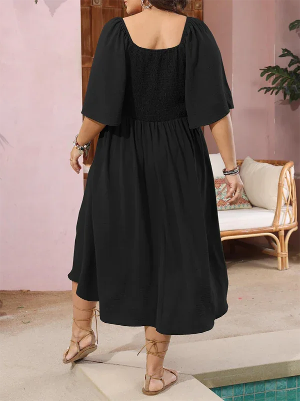 Elegant Bow Detail Midi Dress