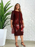 Elegant Floral Lace Sheath Dress