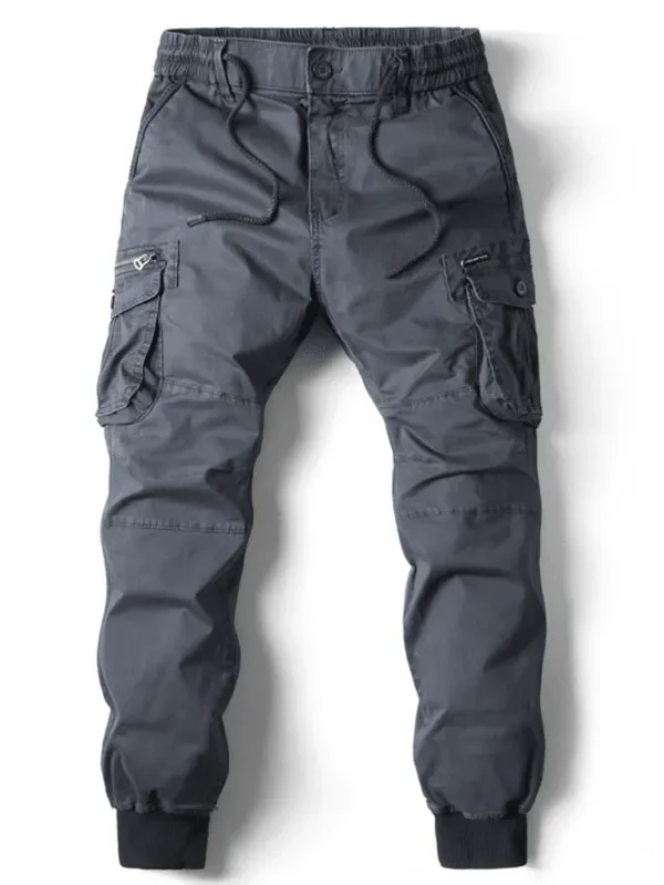 LeStyleParfait Plain-Solid Men's Drawstring-Elastic Waist Cotton-Polyester-