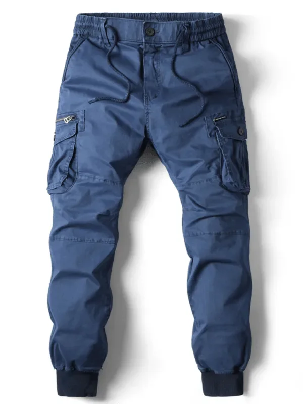 LeStyleParfait Plain-Solid Men's Drawstring-Elastic Waist Cotton-Polyester-