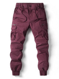 LeStyleParfait Plain-Solid Men's Drawstring-Elastic Waist Cotton-Polyester-