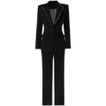 Black Velvet Pantsuit - Pantsuit - LeStyleParfait