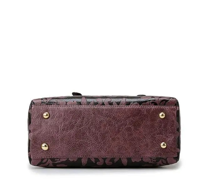 Embossed Leather Handbags - Handbag - LeStyleParfait
