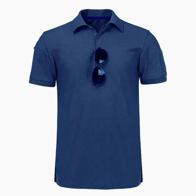Embroidered Badge Men Polo Shirt-Polo Shirt-LeStyleParfait