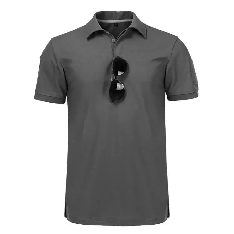 Embroidered Badge Men Polo Shirt-Polo Shirt-LeStyleParfait