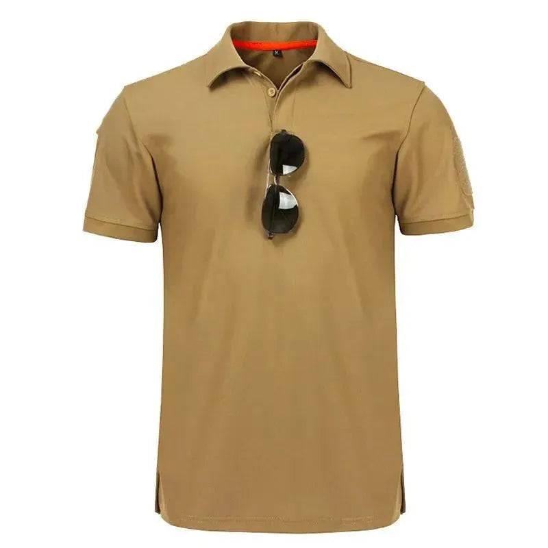 Embroidered Badge Men Polo Shirt-Polo Shirt-LeStyleParfait