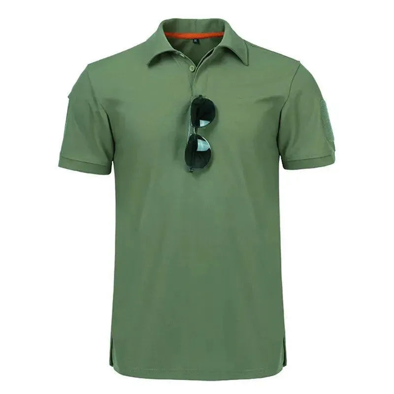 Embroidered Badge Men Polo Shirt-Polo Shirt-LeStyleParfait