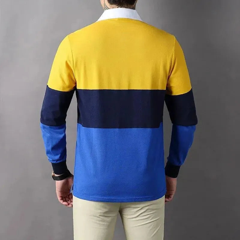 Embroidered Lapel Polo Shirt-Polo Shirt-LeStyleParfait