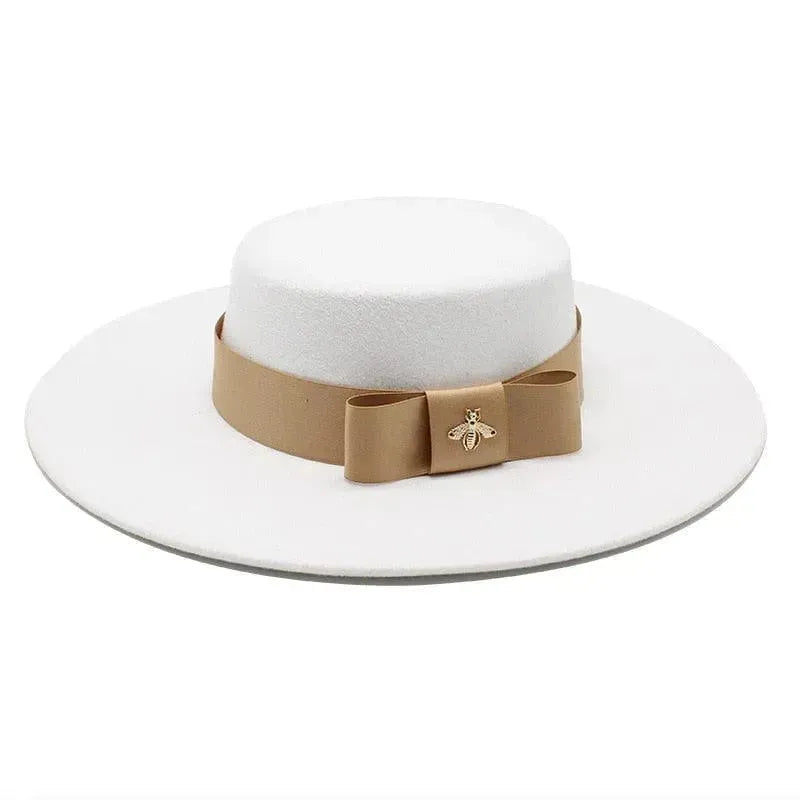 Fedora Hat For Women - Bowknot Flat Top - Fedora Hat - LeStyleParfait