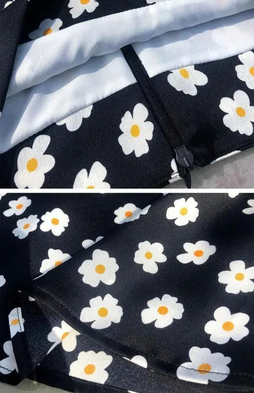 Floral High Waist Mini Skirt-Women's Skirt-LeStyleParfait