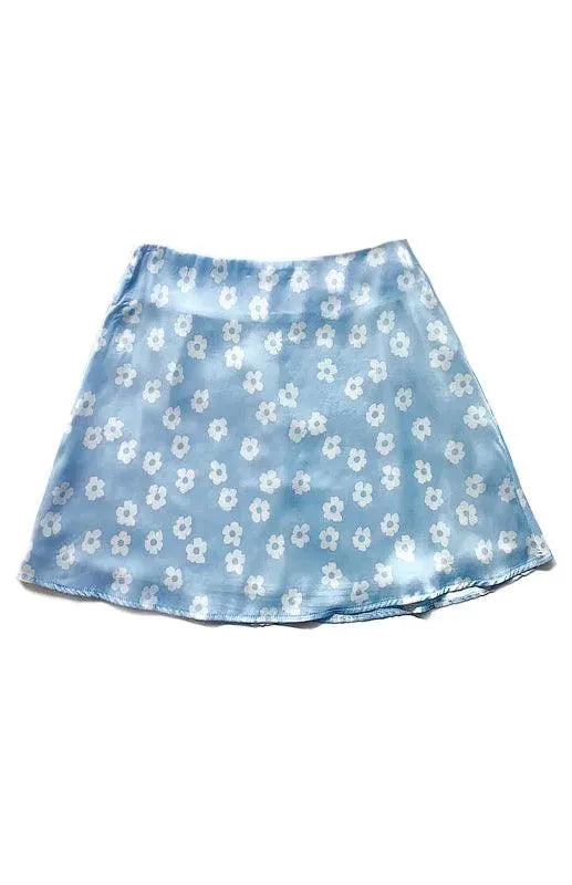 Floral High Waist Mini Skirt-Women's Skirt-LeStyleParfait