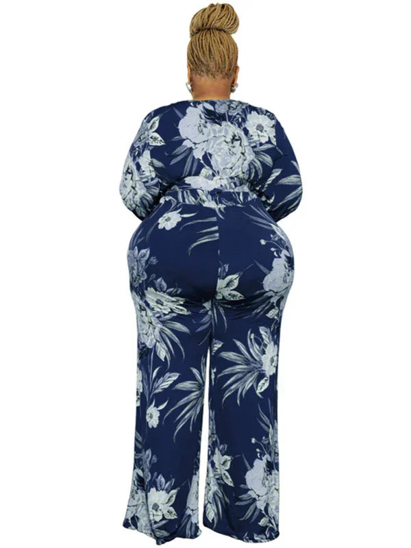 Flowing Floral V-Neck Maxi Dress
