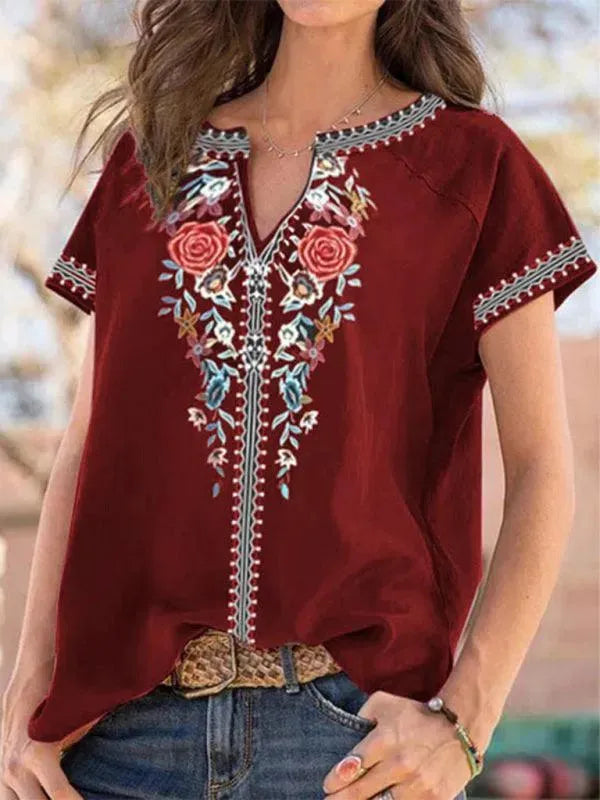 Flutter-Sleeve Embroidery Women Top - Women Tops - LeStyleParfait