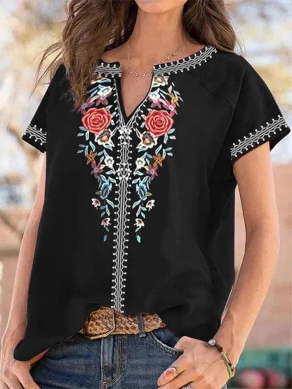 Flutter-Sleeve Embroidery Women Top - Women Tops - LeStyleParfait