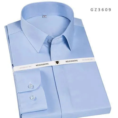 French Square Collar Dress Shirt-Men Shirts-LeStyleParfait