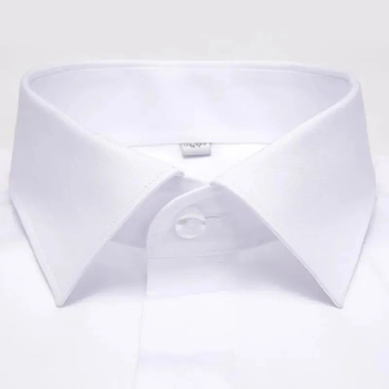 French Square Collar Dress Shirt-Men Shirts-LeStyleParfait