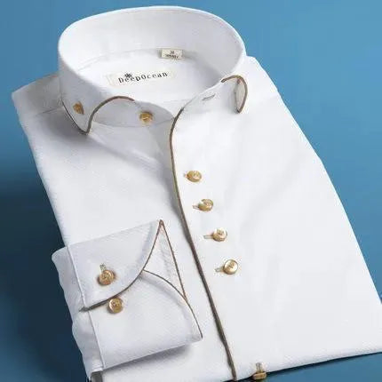French Style Cotton Men Dress Shirt-Shirt-LeStyleParfait
