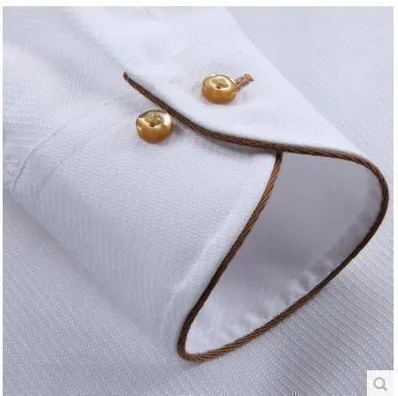 French Style Cotton Men Dress Shirt-Shirt-LeStyleParfait