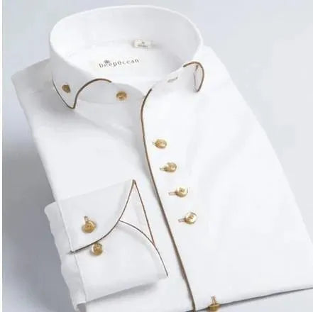French Style Cotton Men Dress Shirt-Shirt-LeStyleParfait